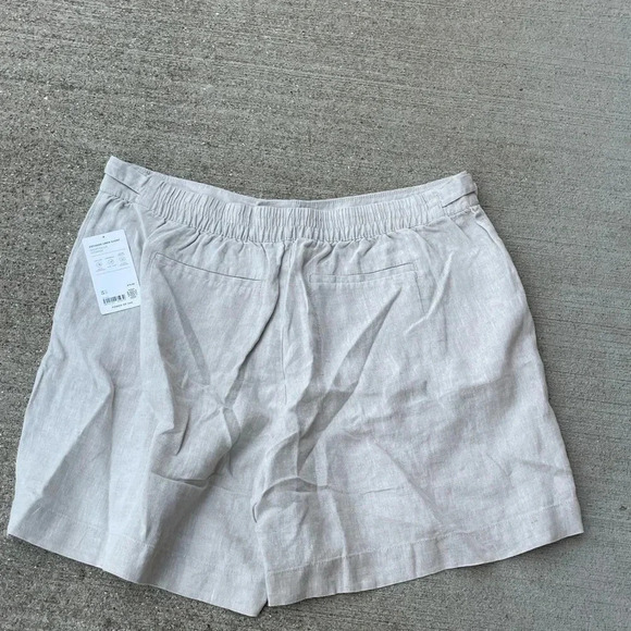 NWT Athleta Voyager Linen Short Womens Plus Size 22 Khaki Beige Lightweight - Picture 5 of 5
